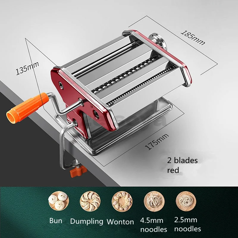 Family noodle machine Small multi-functional dough press manual rolling mechanism automatic dumpling wonton skin machine