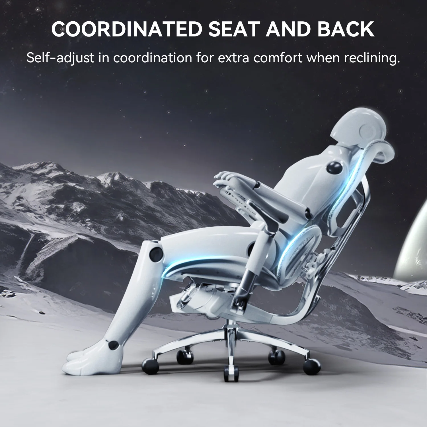 SIHOO Doro S300 Ergonomic Office Chair Computer Chair with Dual Lumbar Support 6D Armrests Adjustable Rolling Mesh Gaming Chair