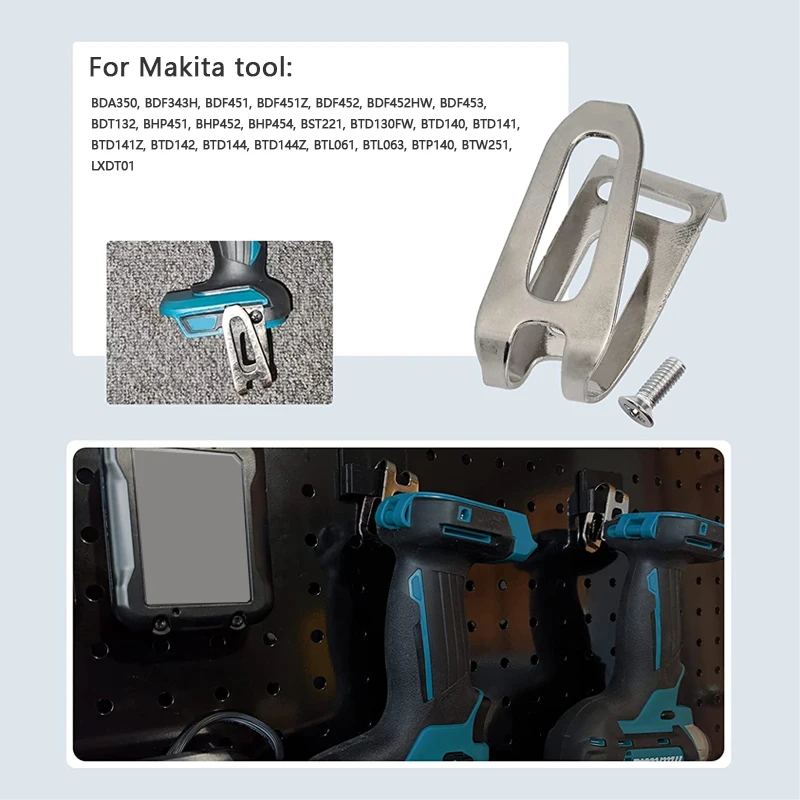 คลิปหนีบเข็มขัดตะขอสําหรับ Makita 18V สว่านไร้สาย Impact DRIVER Bit Holder Hooks คลิปไฟฟ้า Dril เครื่องมืออุปกรณ์เสริม