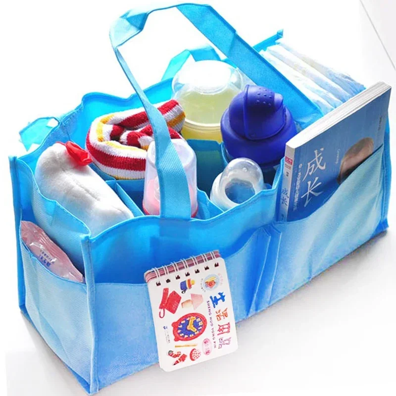 Tragbare Mumientasche, große Kapazität, Baby-Tragetasche, Windel-Organizer, Windel-Umstandshandtasche, Flaschenaufbewahrung, multifunktionale separate Tasche