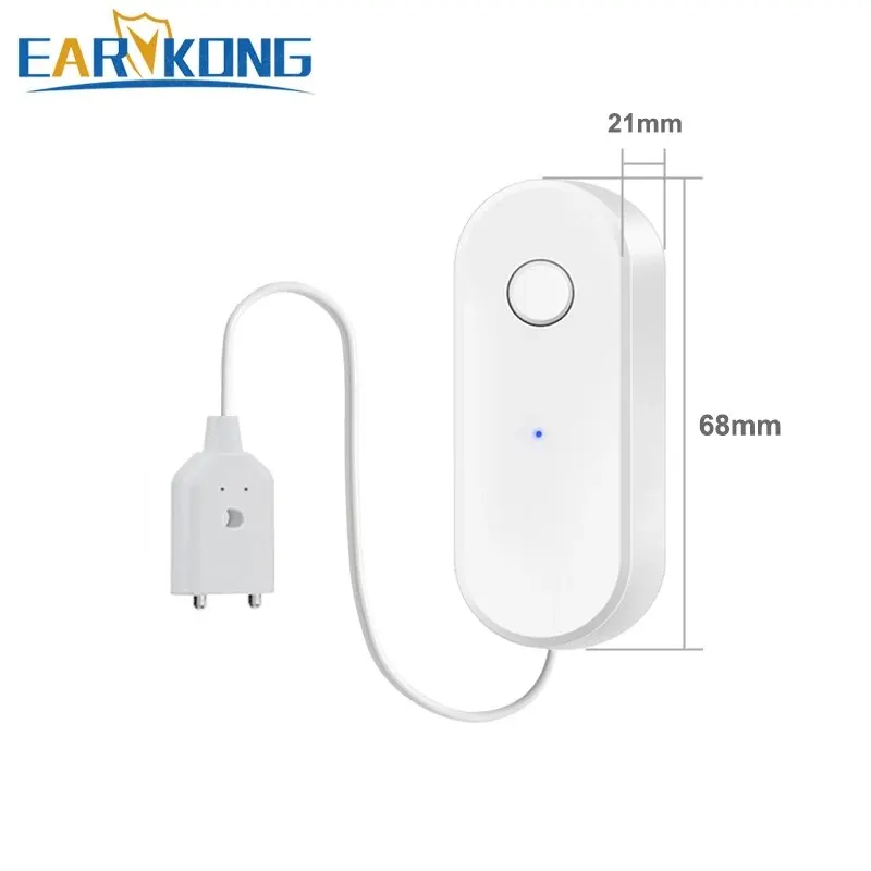 Tuya WiFi Smart Waterleksensor Vloeistoflekkage Alarm Overloop Niveau Detector Overstromingsbescherming SmartLife APP