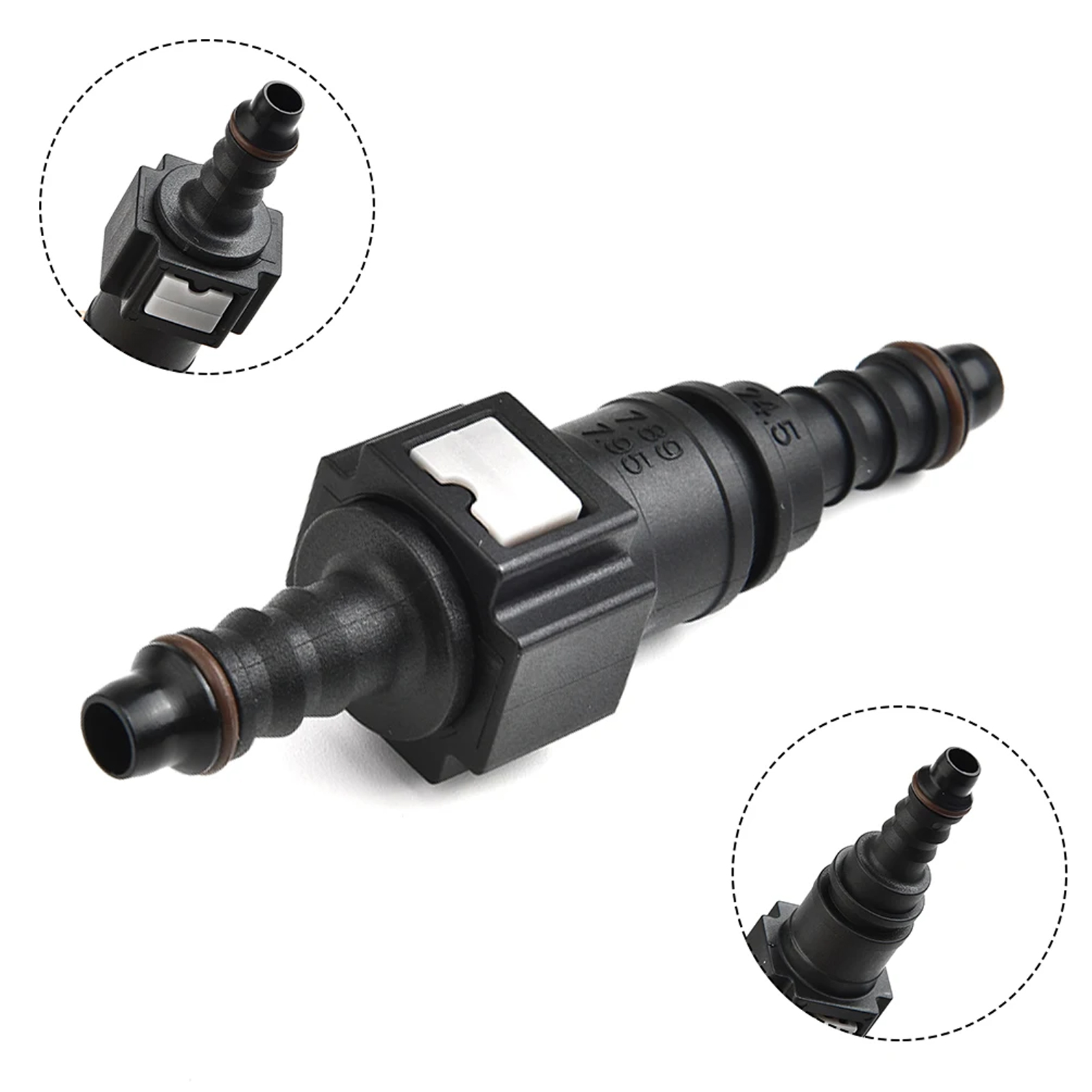 Auto Kraftstoffleitung Koppler Schlauch 7,89mm/ID6 Gerade Rohr Koppler Schnell Trennen Release Stecker Gummi Nylon Zubehör