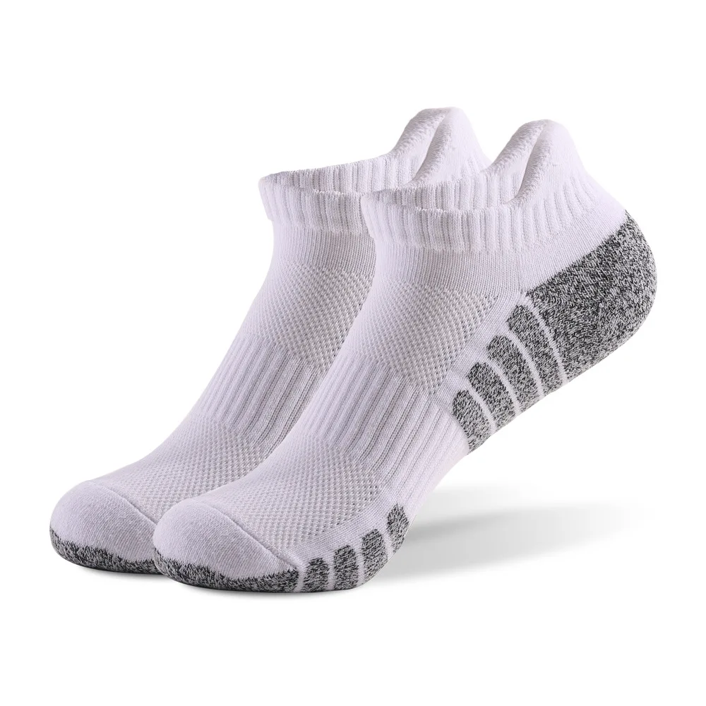 6 pares de calcetines gruesos para correr con parte inferior de toalla, calcetines de malla para barco, calcetines deportivos transpirables antideslizantes, calcetines de corte bajo para hombre, calcetines para mujer
