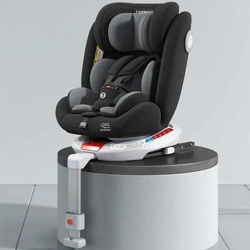 Assento de carro infantil com apoio para pernas 360 °   Assento de segurança para carro com encosto giratório e ajustável, assento de segurança infantil para crianças de 0 a 4 anos