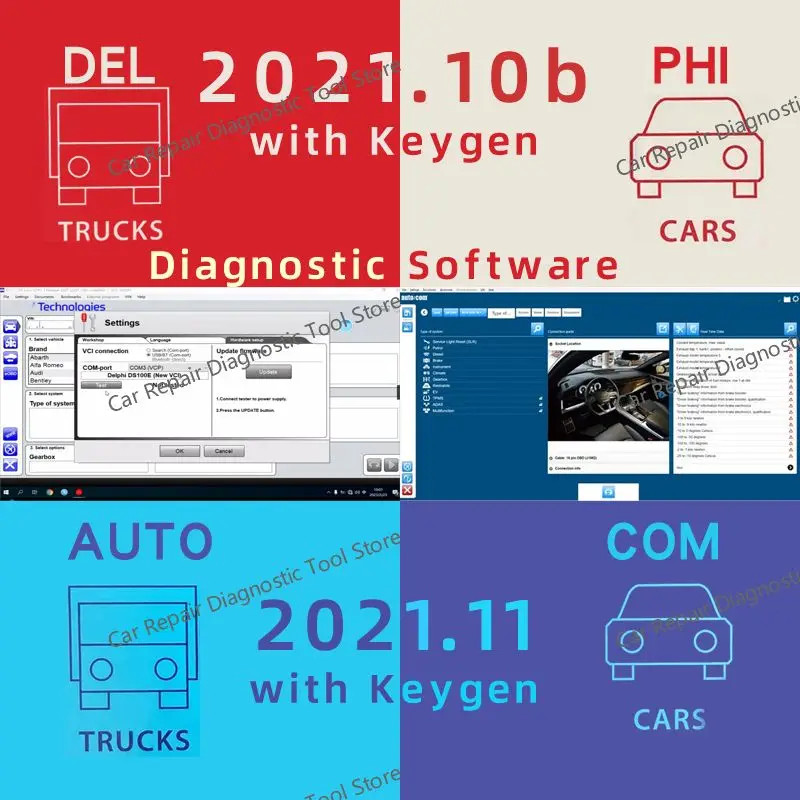 2024 El más nuevo software de diagnóstico de automóvil Delphis 2021.10b autocom 2021.23 con keygen ​ Enlace de descarga en inglés, Cesky, español y francés