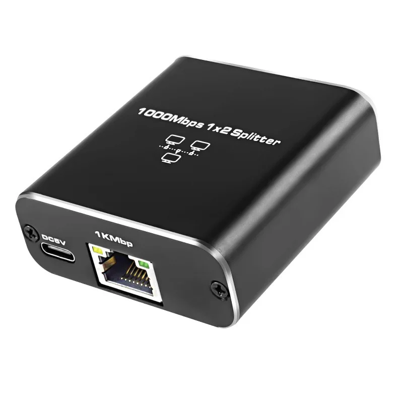 Extender Plug Extension Network Splitter 1000Mbps Hub 1 to 2 RJ45 Adapter Gigabit Converter Internet Ethernet 8P8C Set-Top