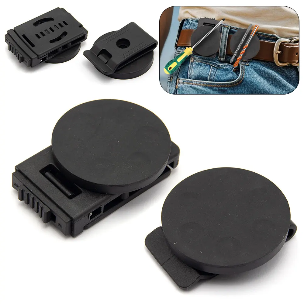 43 mm magnetischer Sauggürtelclip, Schraube, Hardware-Aufbewahrung, tragbarer magnetischer Saugnapf, verstellbare Gürtelschnalle, Elektrowerkzeug-Zubehör