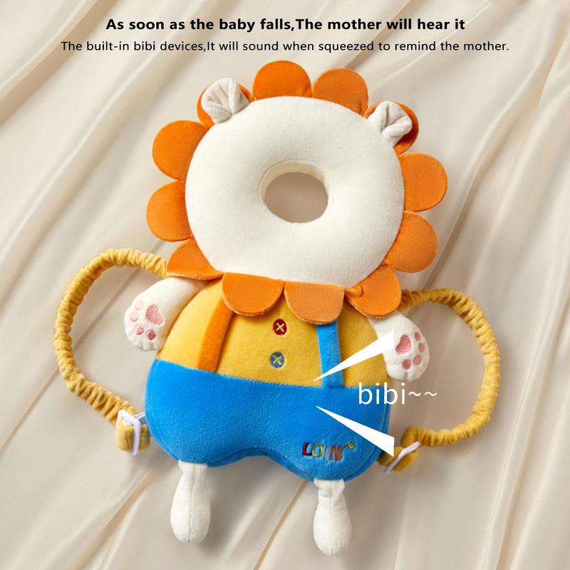 Cojín de protección para la cabeza del bebé, almohada de seguridad suave de dibujos animados, reposacabezas de recién nacido, mochila para niños pequeños