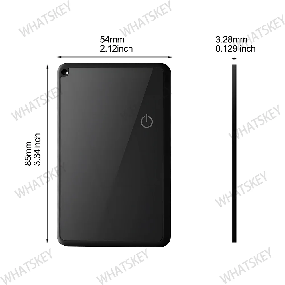 Acrylmaterial, glatte Spiegeloberfläche, tragbare Geldbörse, Anti-Verlust-Karte, globale Positionierung, GPS, Itag für iOS, iPhone, Find My Device