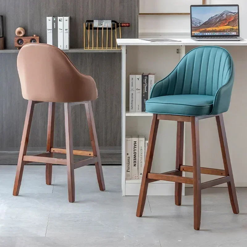 Chaise Bar de madera, taburete de cocina ajustable en altura, muebles de salón de belleza, barbería, hogar, cafetería, taburetes modernos