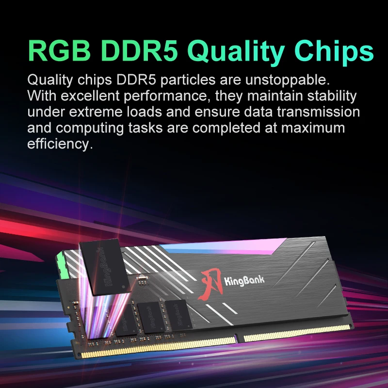 KingBank RGB RAM DDR5 16 GB Speicher DDR5 16G / 32G 【16 GBx2】 6000 MHz CL36 Übertaktung für Desktop-Computer Gaming-Speicher AM5 Ram