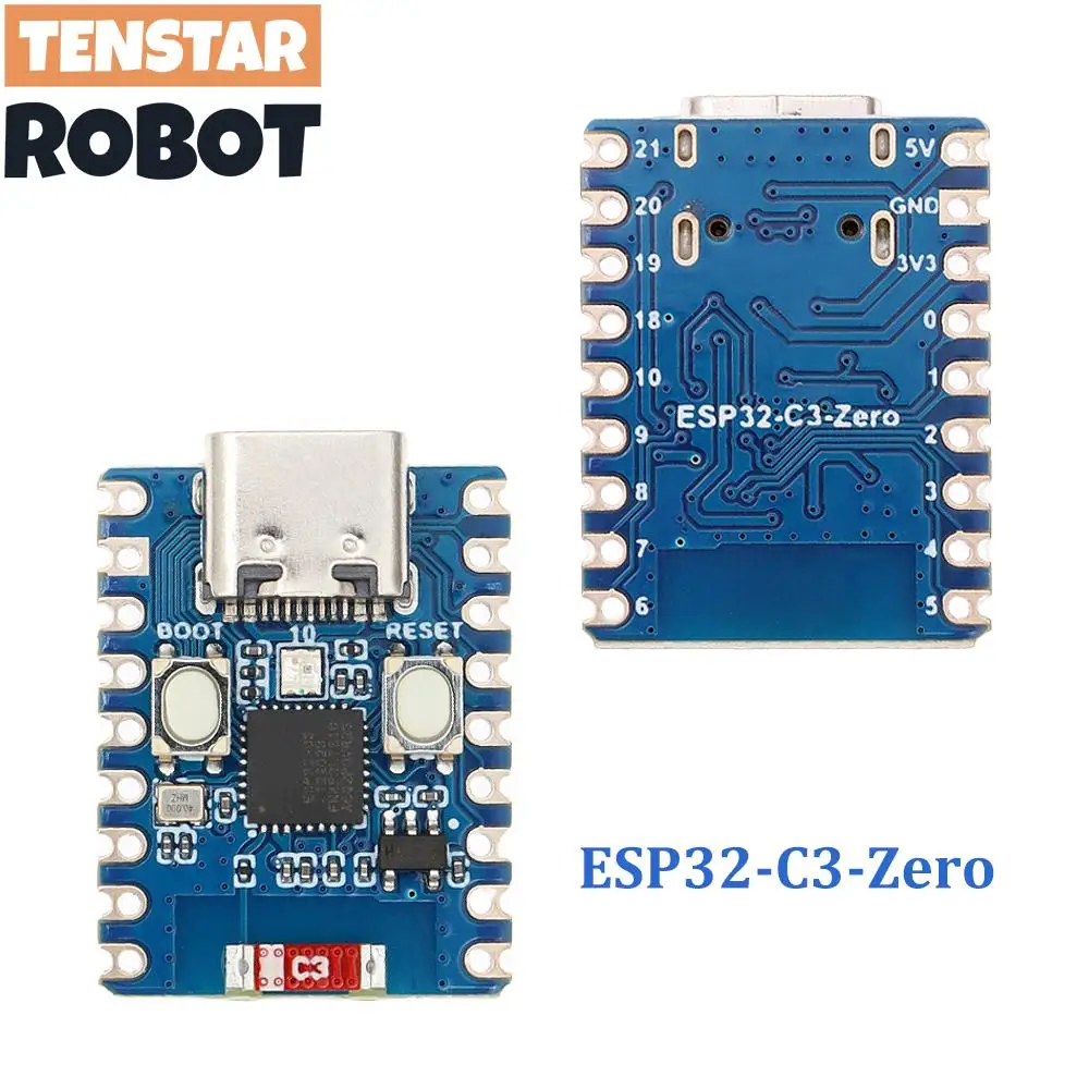 TENSTAR ESP32-S3-Zero ESP32-C3-Zero Mini placa de desarrollo WiFi Bluetooth tamaño ultrapequeño ESP32-S3-FH4R2 C3 Supermini