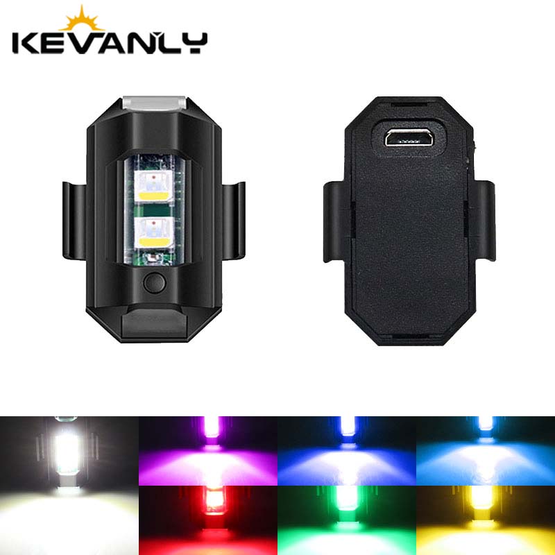 Kit de luces estroboscópicas DE EMERGENCIA LED, luz de piloto de avión de 7 colores, luz de señal intermitente de seguridad de advertencia de peligro, 6 modos para vehículos