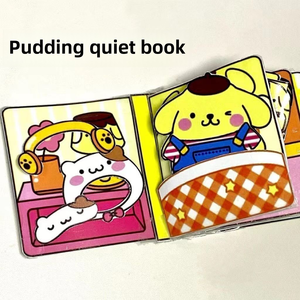 Quiet Book DIY Sanrio Cut Free Kuromi Melody Toy Book Homemade Full Set Cut Free Quiet Book