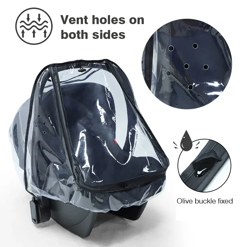 Kinderzitje Winddicht Regenhoes Stofdicht Transparant EVA Kinderwagen Kinderwagen Regenhoes Stofkap Klamboe