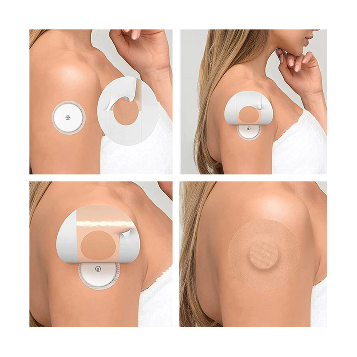 Stiker Sensor perekat gaya bebas, 50 buah stiker Monitor glukosa terus menerus olahraga tahan air stiker Overpatch kulit