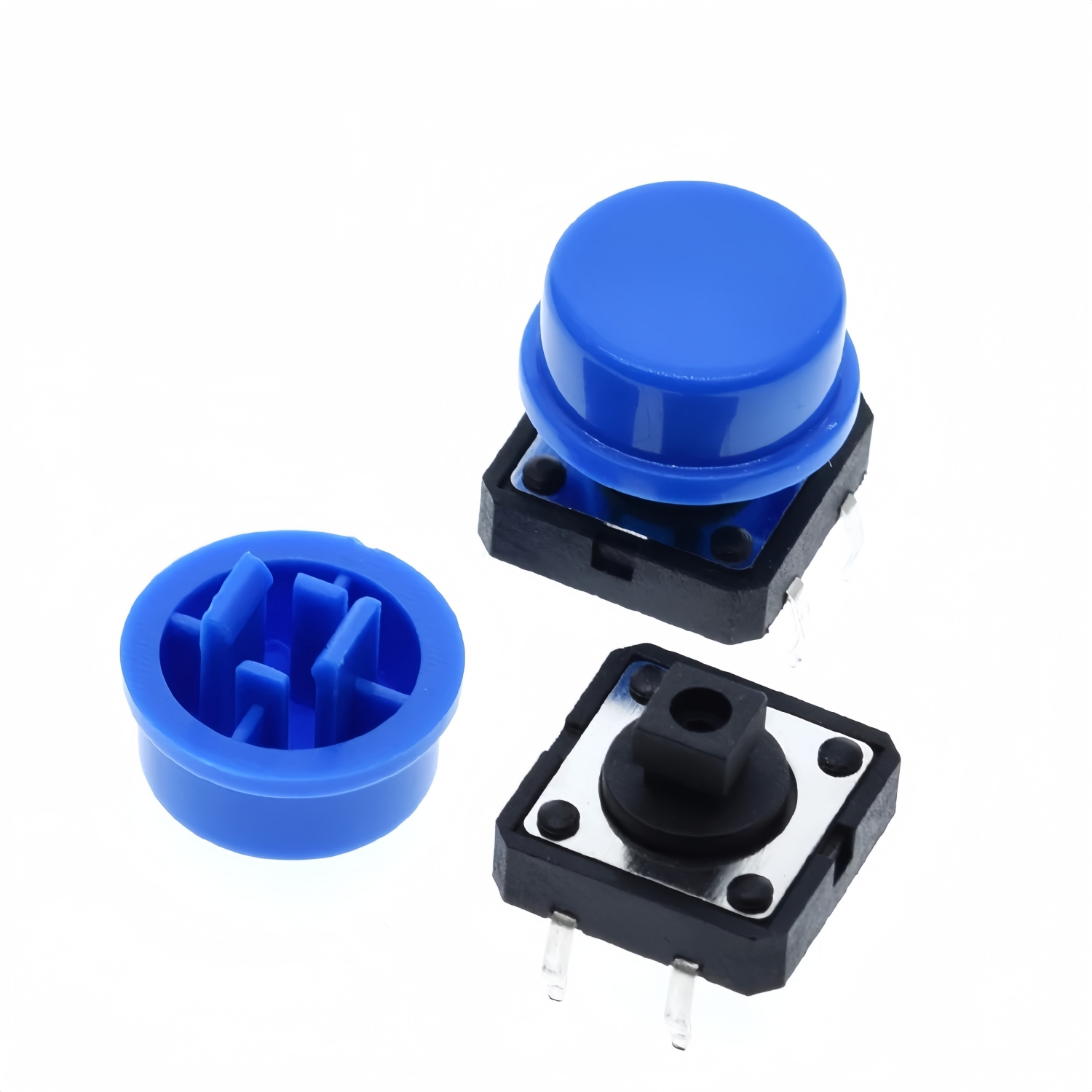 5PCS Tactile Push Button Switch Momentary 12*12*7.3MM Micro switch button + 5PCS Tact Cap(5 colors) for Arduino Switch