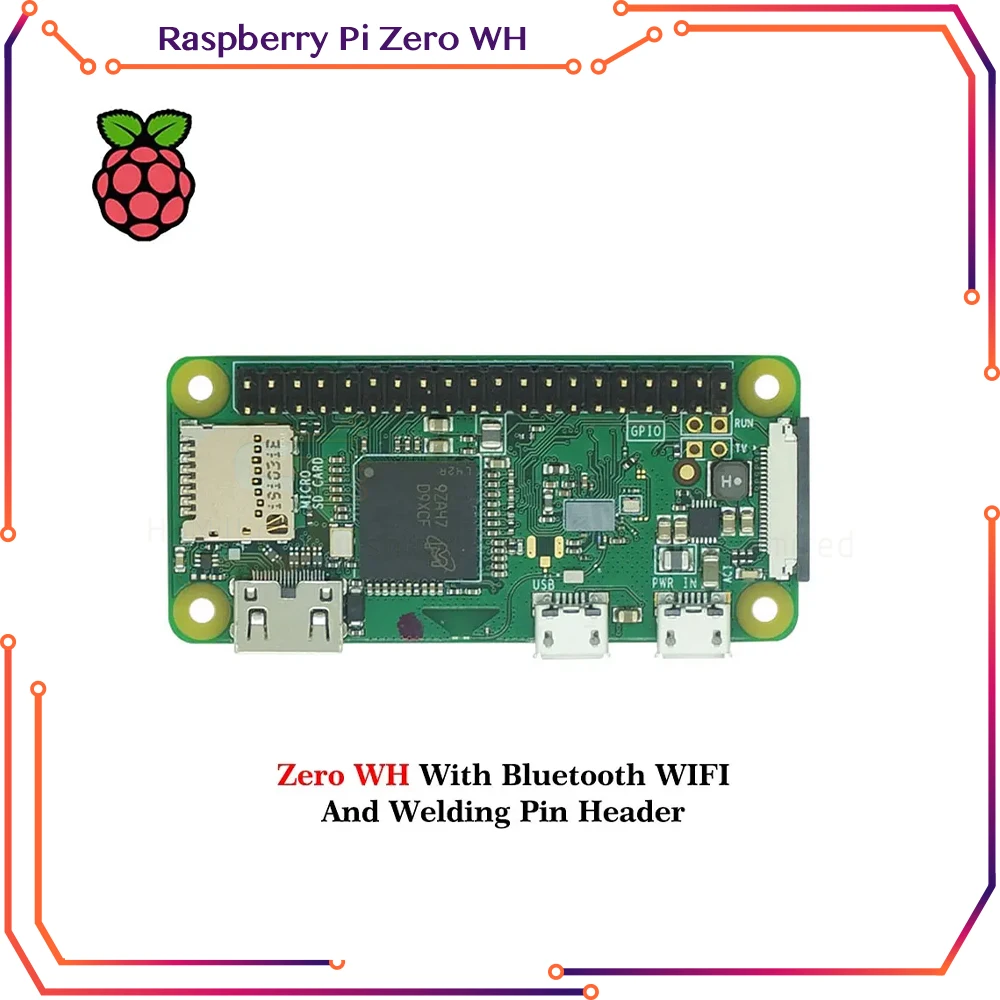 Raspberry Pi Zero 2 Вт / W / WH / 2WH WIFI Bluetooth-плата с процессором 1 ГГц 512 МБ ОЗУ Raspberry Pi Zero Версия 1.3