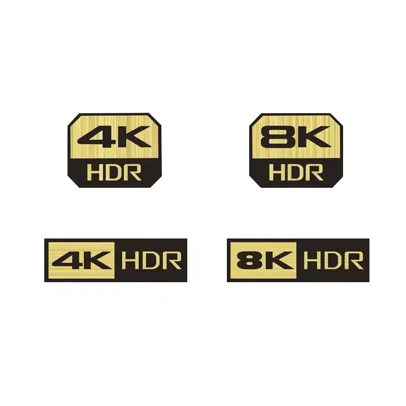 4k 8k logo video HD LOGO decorative stickers Drone home theater player decorative self-adhesive paper