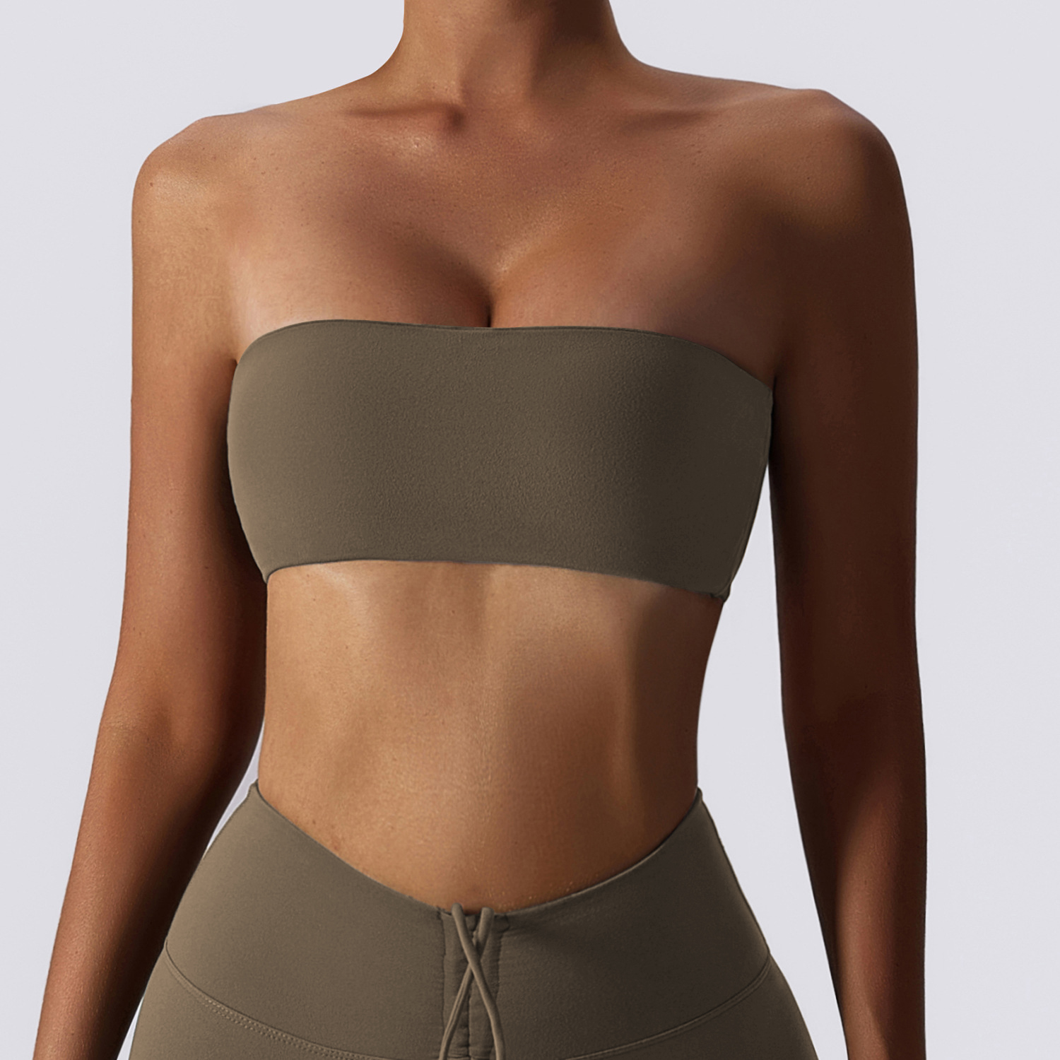 Strapless Sports Bra Gym Top Women Quick-Drying Yoga Clothes Women Tube Top Fitness Chest Wrap Underwear Workout Bra Female
