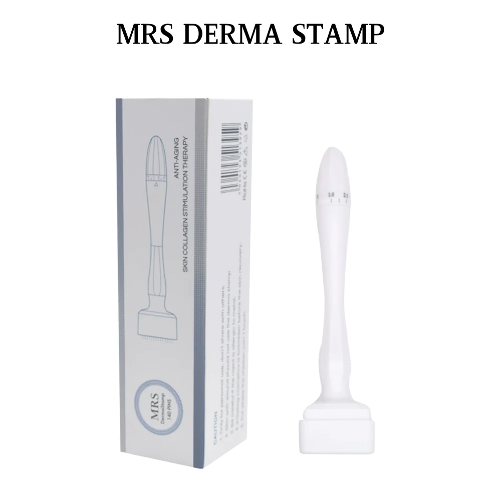 1 peça carimbo derma profissional 140 titânio ajustável microagulhamento derma carimbo estéril para pão facial