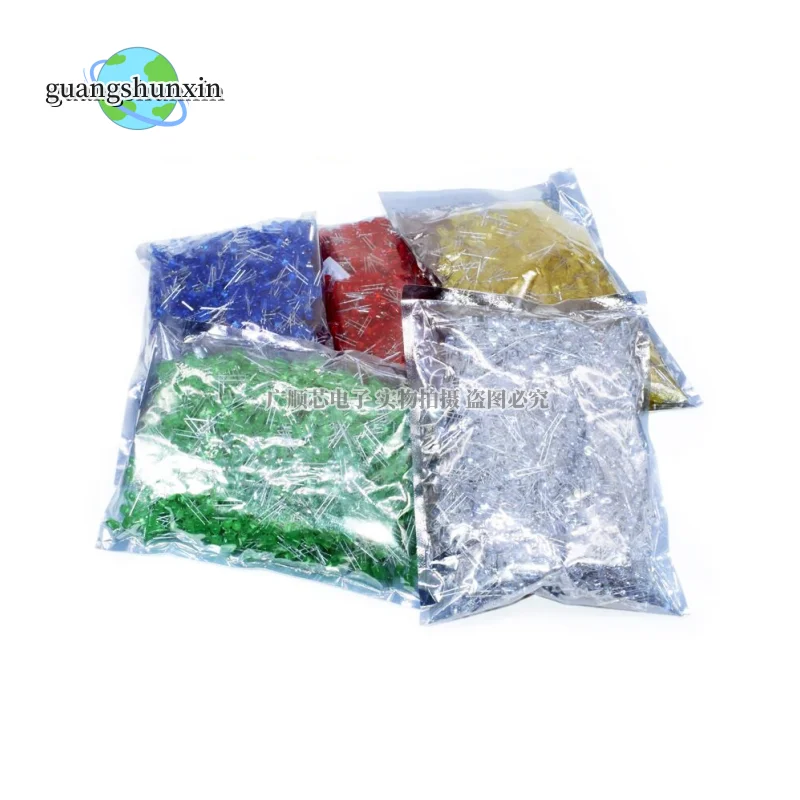 Kit assortito diodi LED 5MM Verde Blu Bianco Giallo Rosso COMPONENTE Kit fai da te Nuovo originale per Arduino