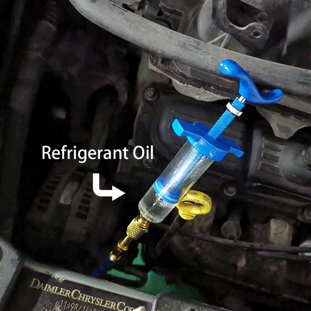 A/C Dye Injector 1Oz Koelmiddel Vloeistof Vulbuis Olieverf Koppeling Adapter voor Auto Reparatie Tools voor voertuig Thuis Airconditioner