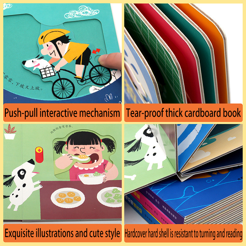 4 เล่ม/ชุดเด็กทารกการตรัสรู้จีนหนังสือภาพ 3D สามมิติหนังสือเด็กอ่านหนังสือนิ้วมือ Early Education