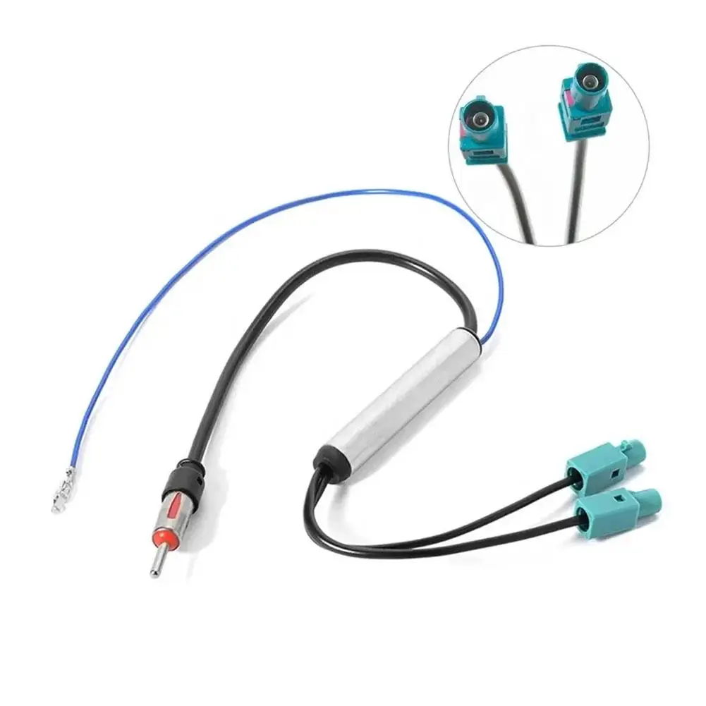 18,1 Zoll Auto Spezial Radio Antenne AM/FM Audio Radio Signal Verstärker Dual Fakra RF Radio Antenne Antenne Adapter für AUDI Adapt