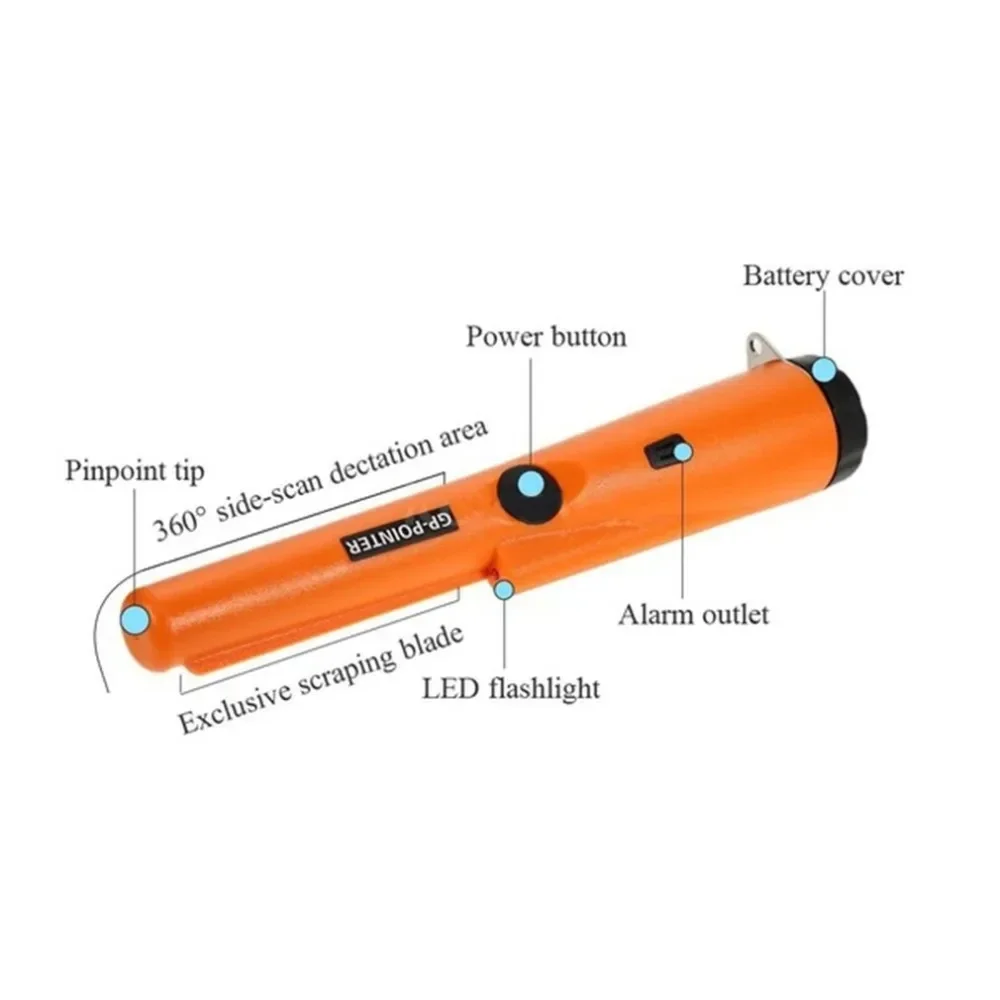 Detector de metais profissional à prova d'água portátil 360 °   Localizador de tesouros de desearthing com alta sensibilidade
