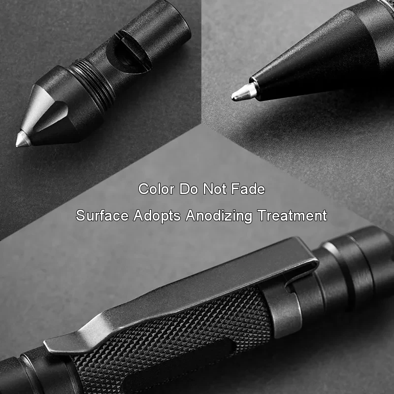 Portable Multi-Function 3-In-1 Tactical Pen Aluminum Emergency Self Defense EDC Tool For Outdoor Protection Survival Self Rescue