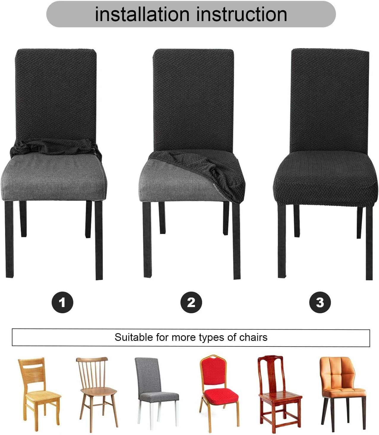 Эластичный чехол для стула, универсальный размер, дешевый чехол на стул, большой эластичный чехол для сиденья для дома, чехлы для стульев для домашней столовой