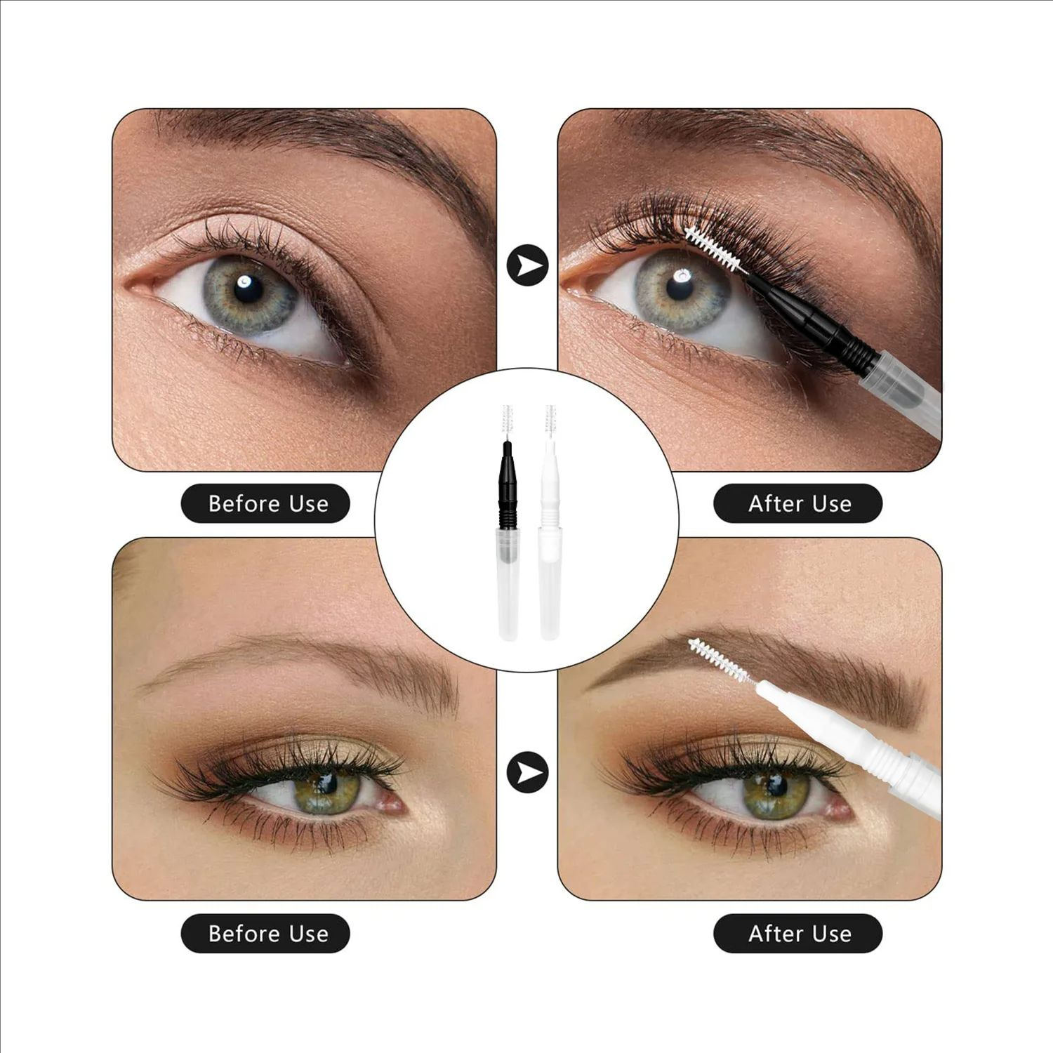 MJ 20 ชิ้น Mini Eyebrow แปรง Brow Perm แปรงทิ้ง Brow Lifting แปรง Bendable Micro Eyelash แปรง Applicators เครื่องมือแต่งหน้า