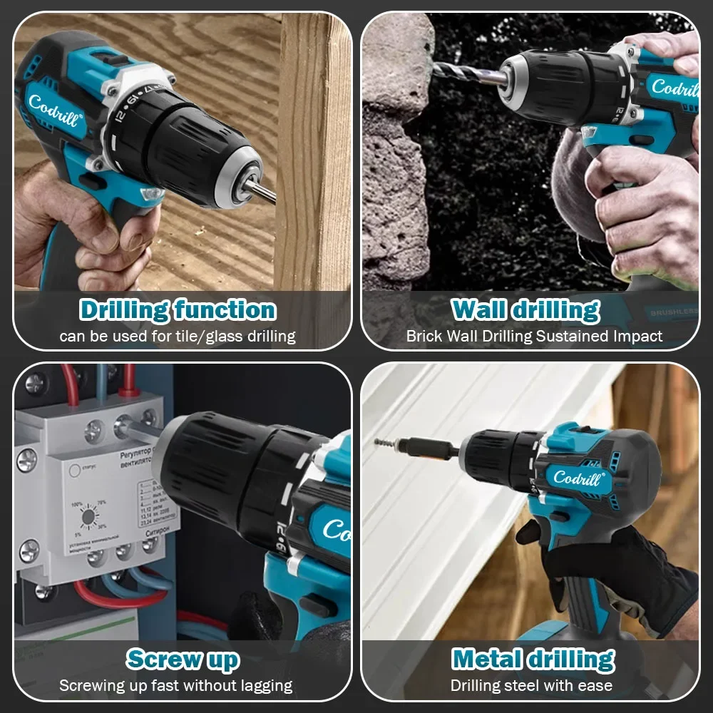 Makita Original DDF487 Cordless Driver Drill 18V Brushless Electric Impact Screwdriver Rechargeable Power Tool (ony tool)