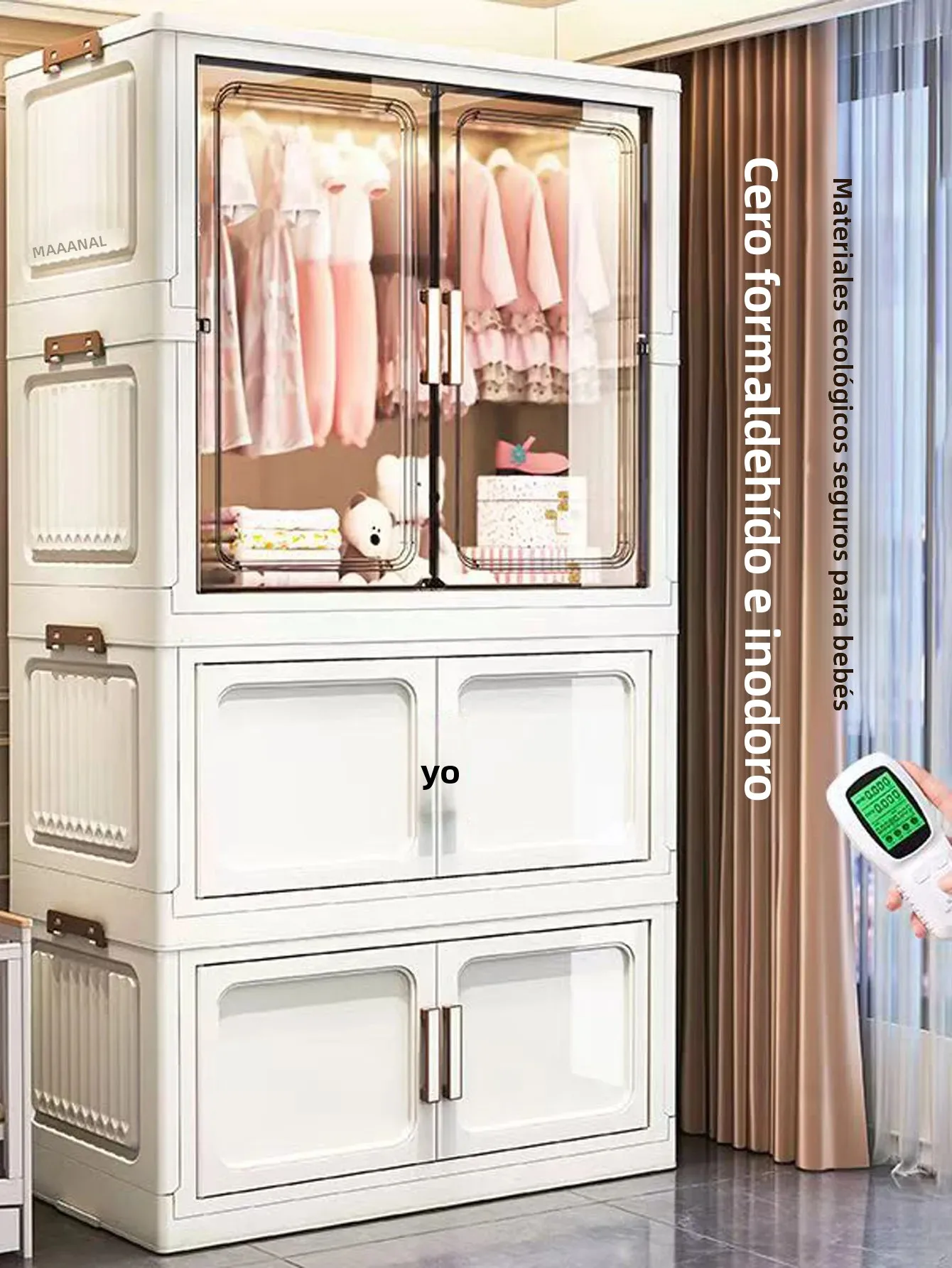 Gabinete de almacenamiento plegable, armario plegable montado en la pared, organizador compacto para el hogar, oficina, diseño que ahorra espacio