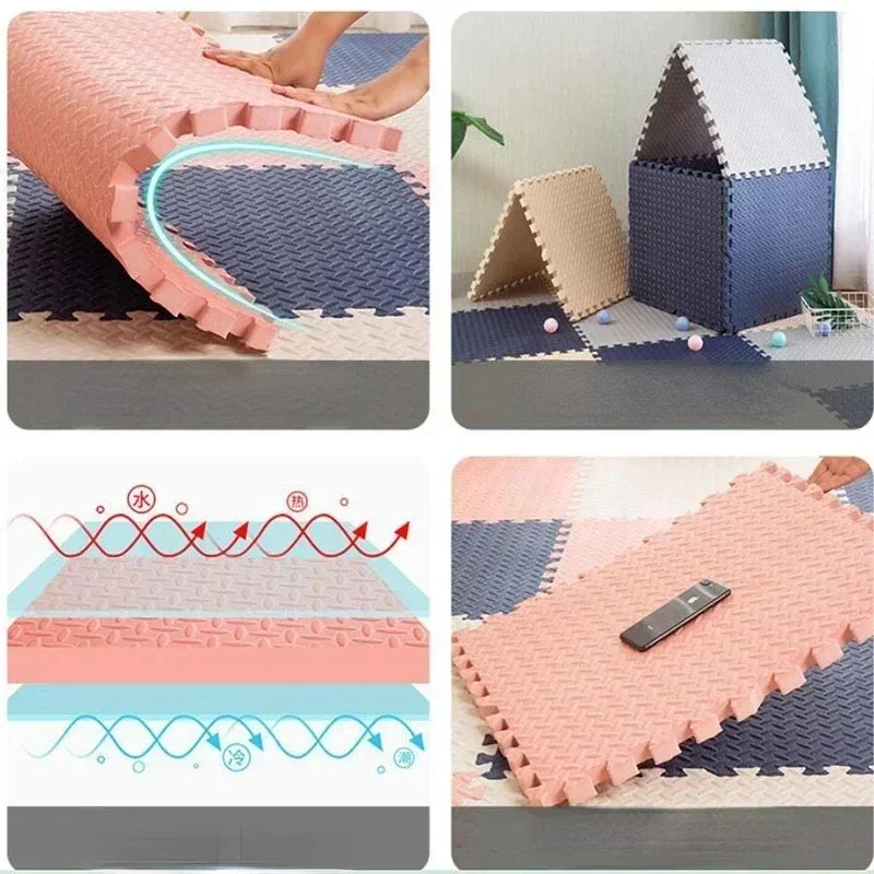 Non-Slip Baby Puzzle Floor Mat, Tapete para crianças, Tapetes de exercício interligados, EVA Foam Play Mat, Cobertor para crianças, 30x30cm, 12Pcs