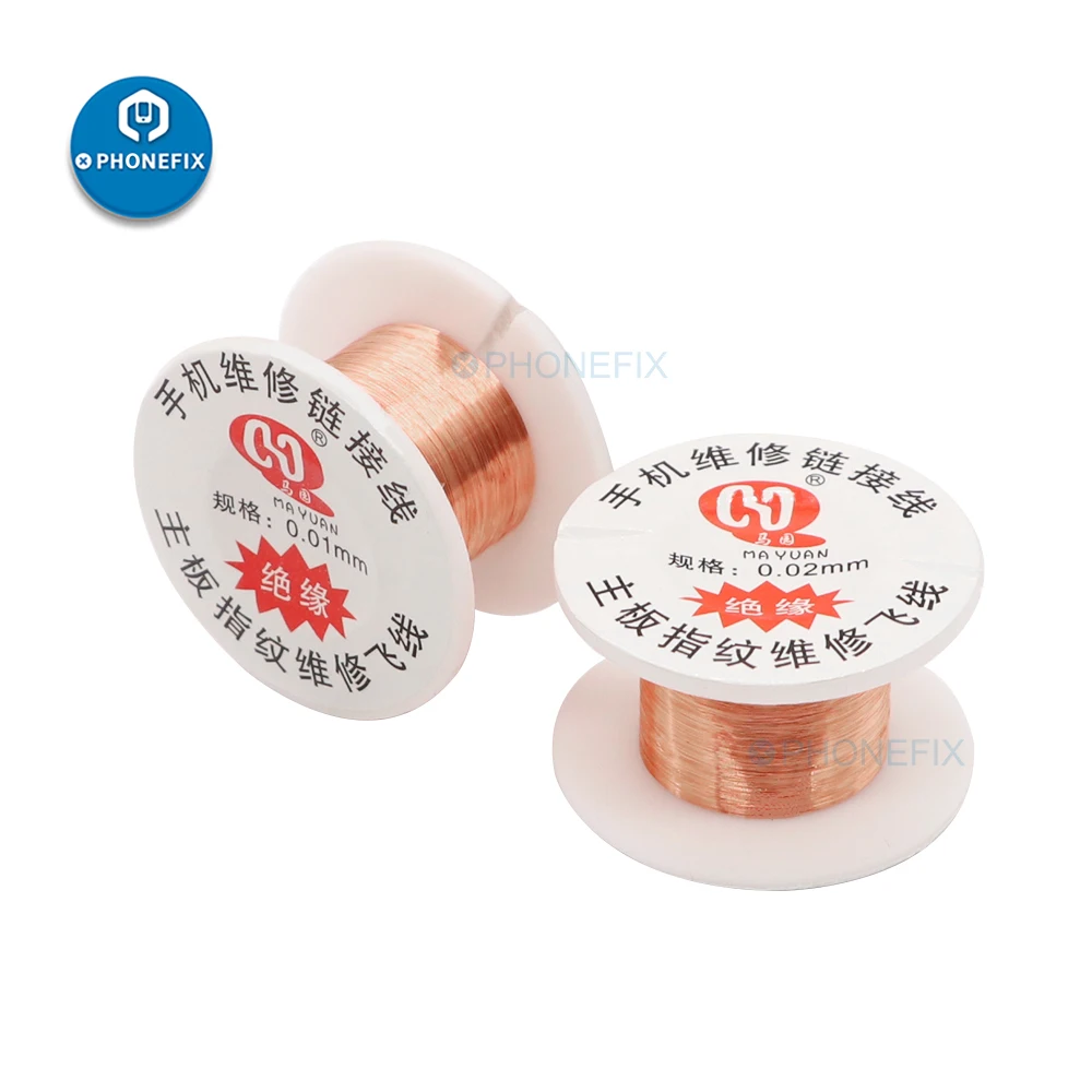 0.01Mm 0.02Mm Cách Nhiệt Đồng Liên Kết Dây Điện Thoại Di Động PCB Sửa Chữa Dây Nhảy Dây Cho iPhone Bo Mạch Chủ PCB Hàn Sửa Chữa dụng Cụ