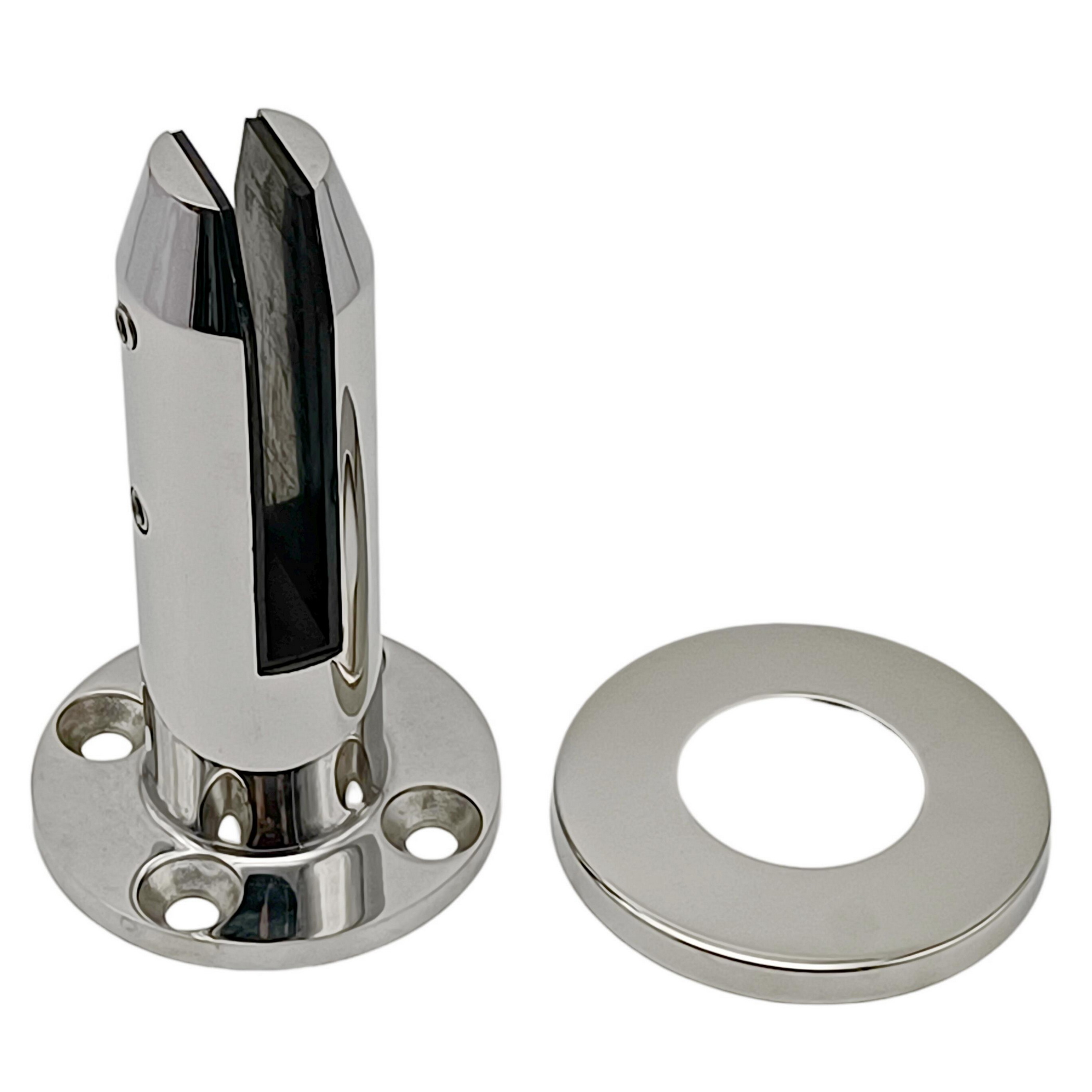 2205 스테인레스 스틸 프레임리스 계단 난간 유리 클램프, 풀 펜스 유리 난간, 둥근 유리 마개