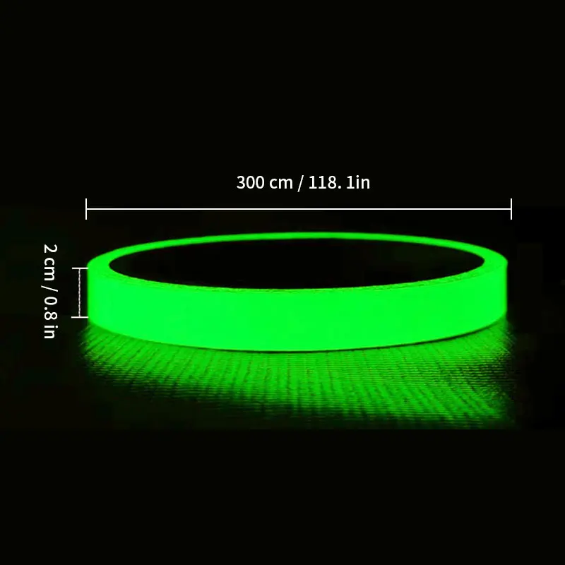 Fita luminosa verde fluorescente reflexiva auto-adesiva adesivos aviso de segurança diy decoração para casa festival festa suprimentos