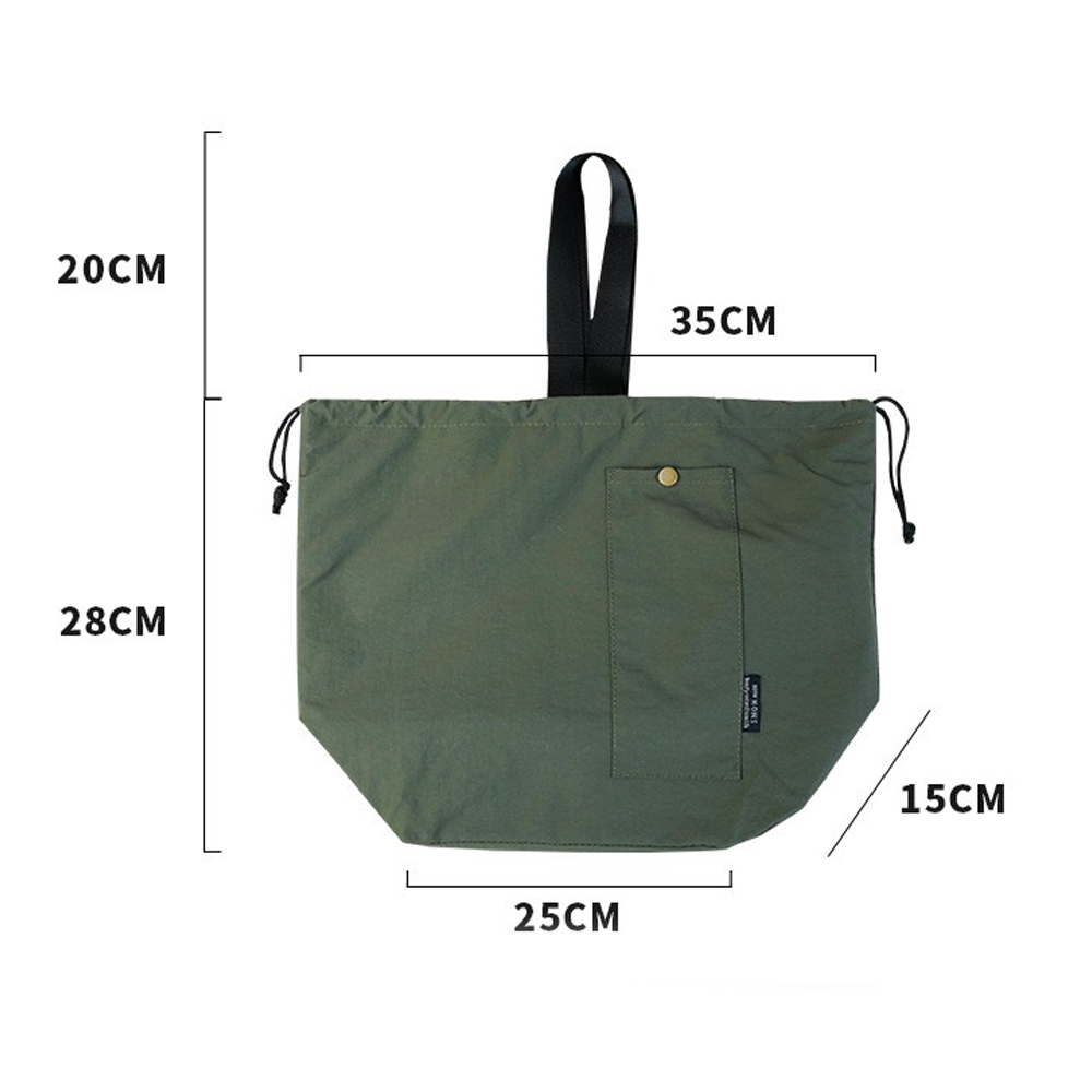 Bolsa de almuerzo japonesa coreana, lona de algodón, grande, Color sólido, cordón, portátil, con aislamiento térmico, almacenamiento de Picnic, caja Bento