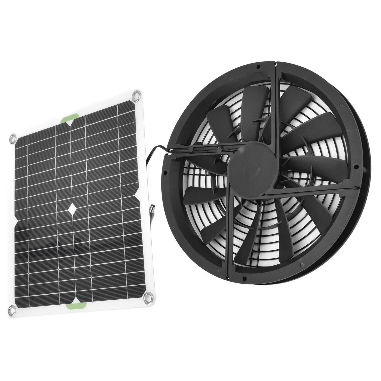 Painel solar impermeável Fan Kit, exaustão de ventilação redonda, galinheiro, estufa Shed, 10 ", 100W