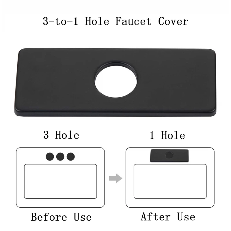 1PC 蛇口プレート穴タップカバーデッキプレートステンレス鋼の浴室のキッチンのシンクほとんどの単穴蛇口
