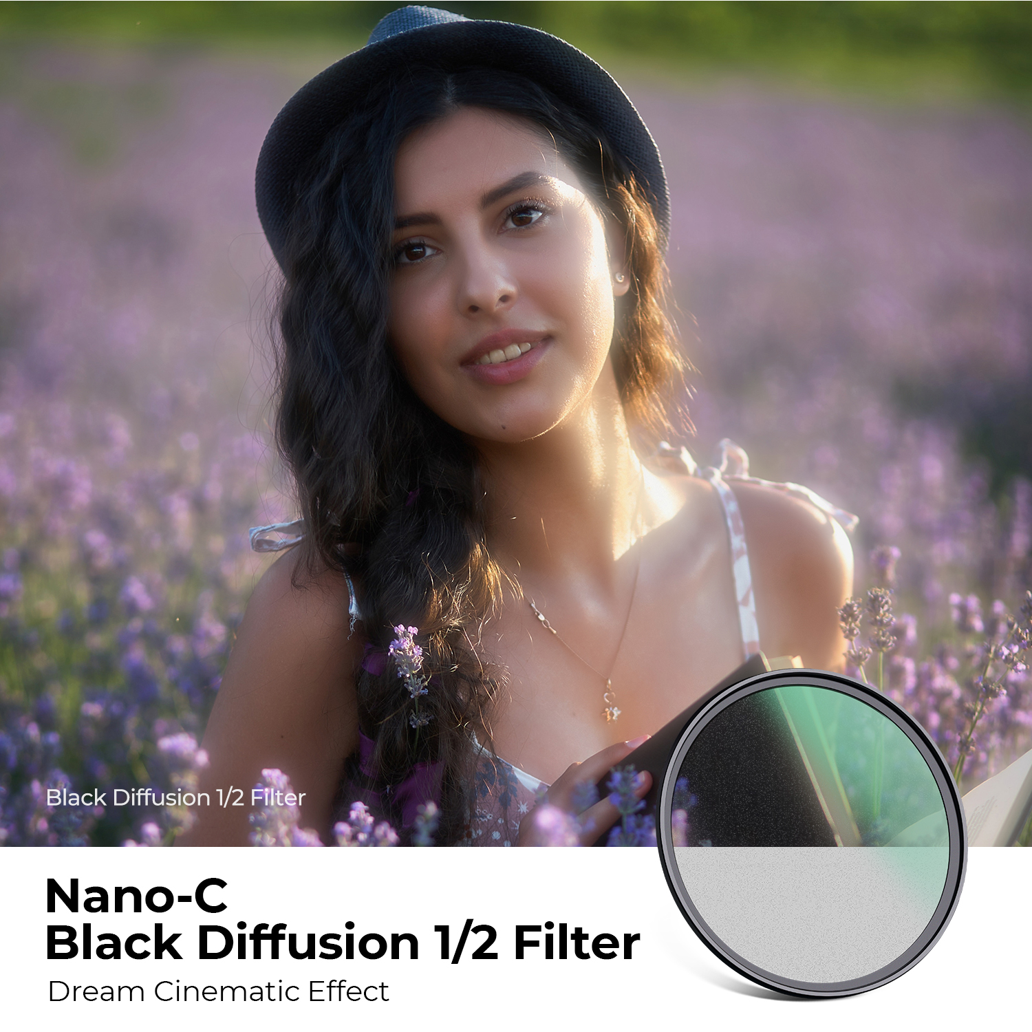 K&F Concept 1/2 1/1 1/4 1/8 Black Mist Diffusion Lens Filter 67 72 77 82 mm Blcak Mist Filtro 49mm 52mm 58mm 62mm 67mm 77mm 82mm