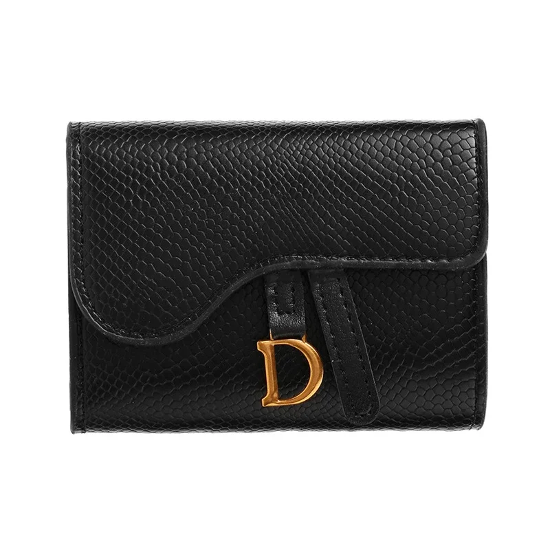 Cartera corta para mujer, monedero pequeño de cuero de marca de lujo a la moda, tarjetero para mujer, bolso de mano para mujer, billetera con Clip para dinero