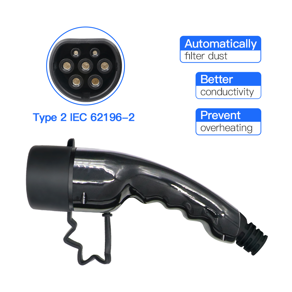 Kolanky-enchufe hembra para vehículo eléctrico, convertidor macho para estación de carga, 16/32A, 3,6/7,2/11/22KW