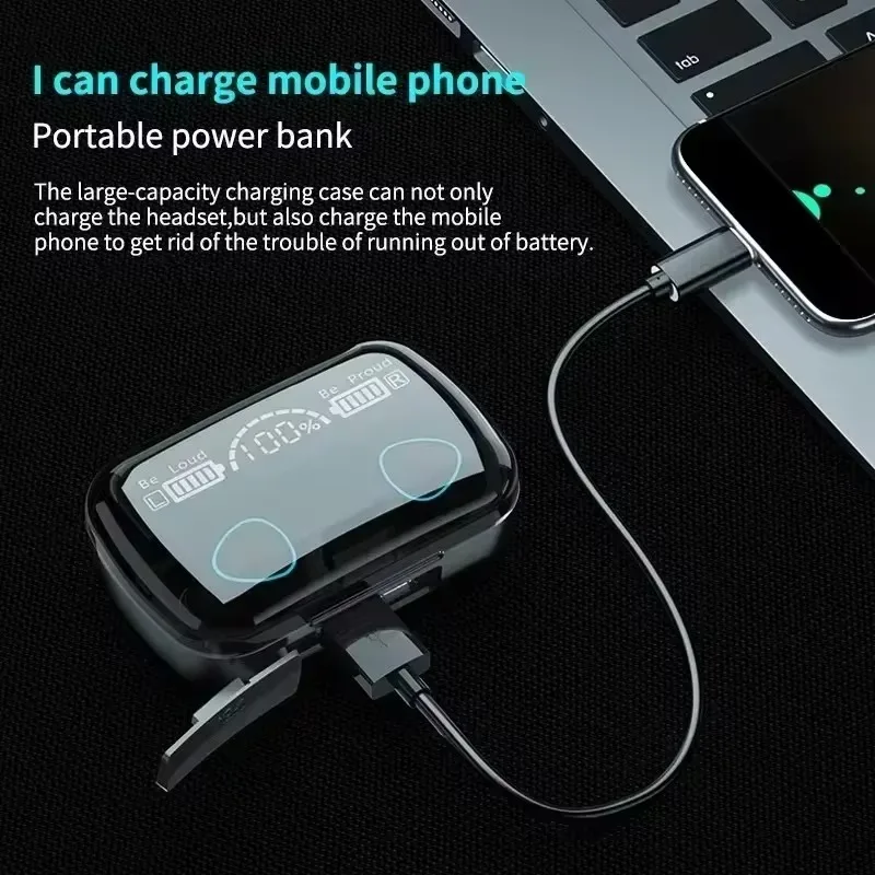 Original m10 fones de ouvido bluetooth sem fio esportes estéreo com cancelamento ruído microfone alto-falante caixa de som gamer