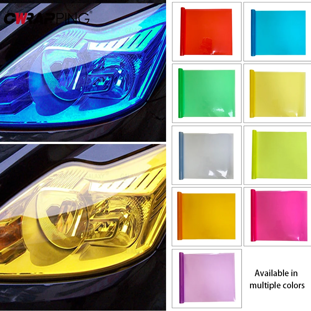 Auto Farbe Scheinwerfer Lampe Film Nebel Lampe Selbst-Kleber Wasserdicht Aufkleber Auto Scheinwerfer Tailing Moulding Folie für Auto Zubehör