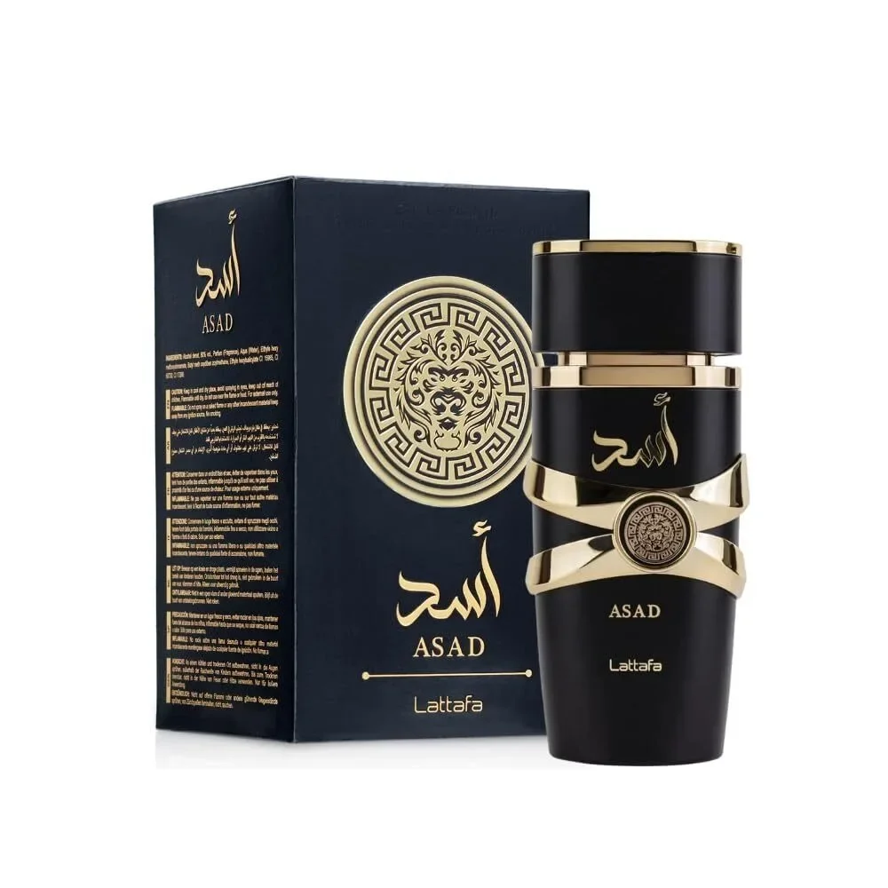 Lattafa Perfumes Asad for Unisex Eau De Parfum Spray 3.4 Ounce