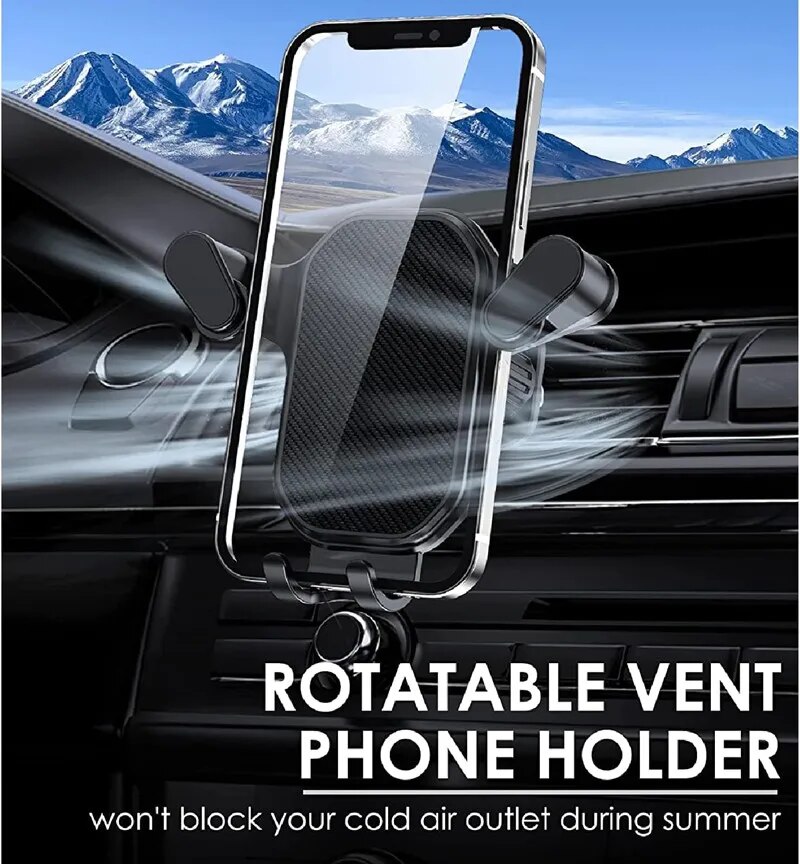 Supporto per telefono per auto Supporto per presa d'aria Gravity Supporto per auto GPS Smartphone Supporto per cellulare mobile nella staffa per auto per iPhone Samsung Xiaomi LG