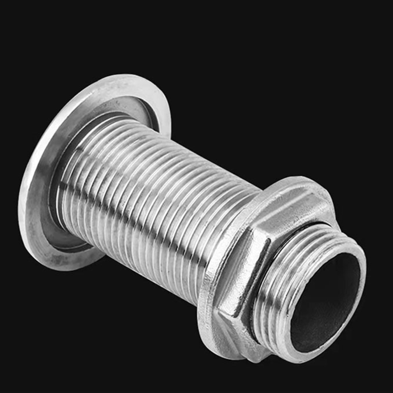 Évent de vidange marin en acier inoxydable pour bateau, pompe de cale de port de sortie d'eau de yacht, raccord droit à travers-hydrassujet, 1 po, 3/4 po, 3/8 po, 1/2 po